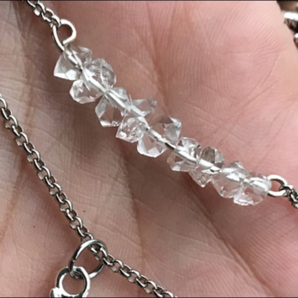 Genuine Herkimer diamonds om sign necklace - Picture 7 of 8